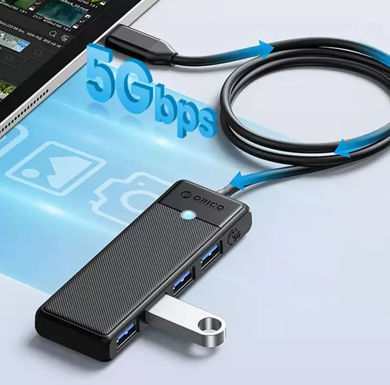 هاب 4 پورت USB-C اوریکو مدل PAPW4A-C3-015