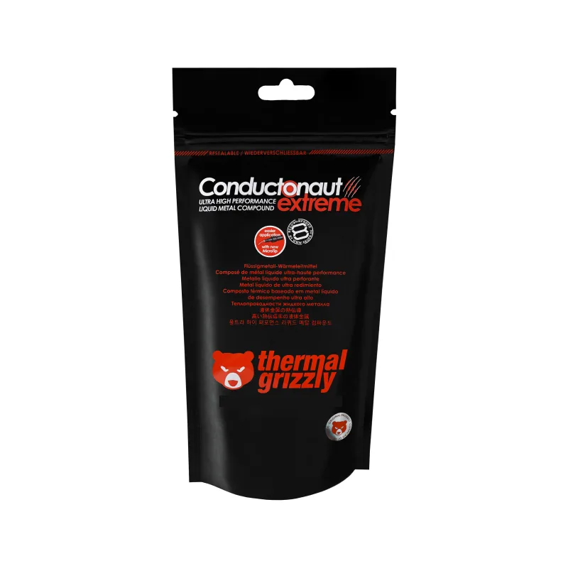 خمیر حرارتی ترمال گریزلی مدل Conductonaut Extreme Liquid Metal 1g