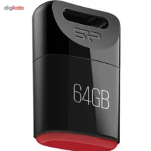 فلش مموری سیلیکون پاور مدل Touch T06 ظرفیت 64 گیگابایت، مقاوم در برابر نفوذ مایعات، ضربه و غبار، دارای درپوش محافظ و ضد اثر انگشت