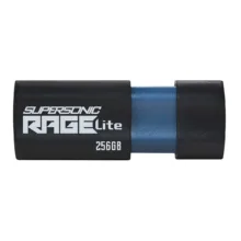 فلش مموری پتریوت مدل Patriot RAGE LITE ظرفیت 256 گیگابایت USB 3.2 Gen 1 با سرعت خواندن 120 مگابایت بر ثانیه، مقاوم در برابر آب، ضربه، شوک، لرزش و گرد و غبار، طراحی کشویی محافظ پورت