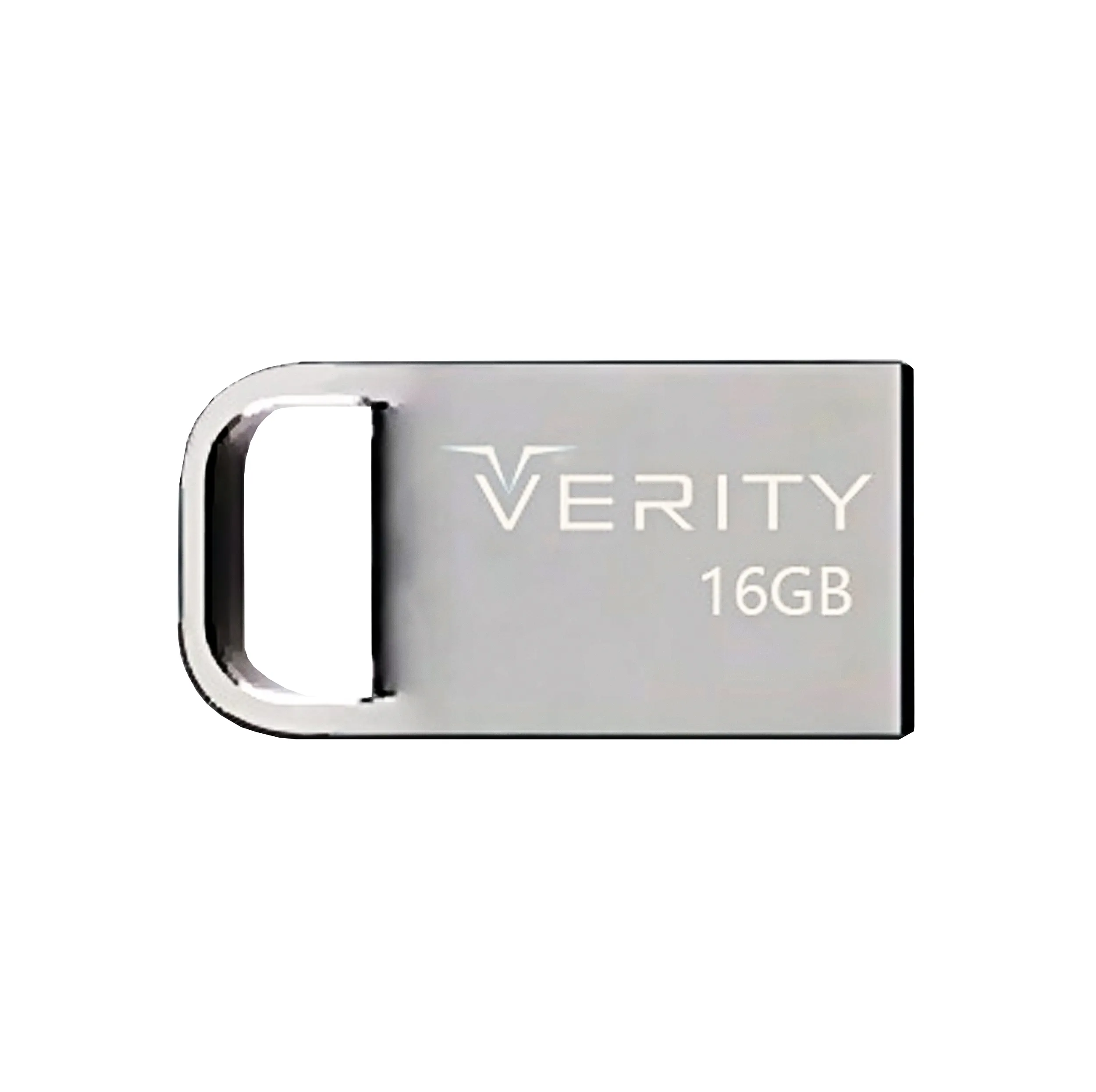 فلش مموری وریتی مدل V813 ظرفیت 16 گیگابایت، رابط USB 2.0 Type-A، بدنه فلزی، طراحی بندانگشتی، سازگار با موبایل، تبلت، کامپیوتر و تلویزیون، سرعت انتقال 20 مگابایت بر ثانیه