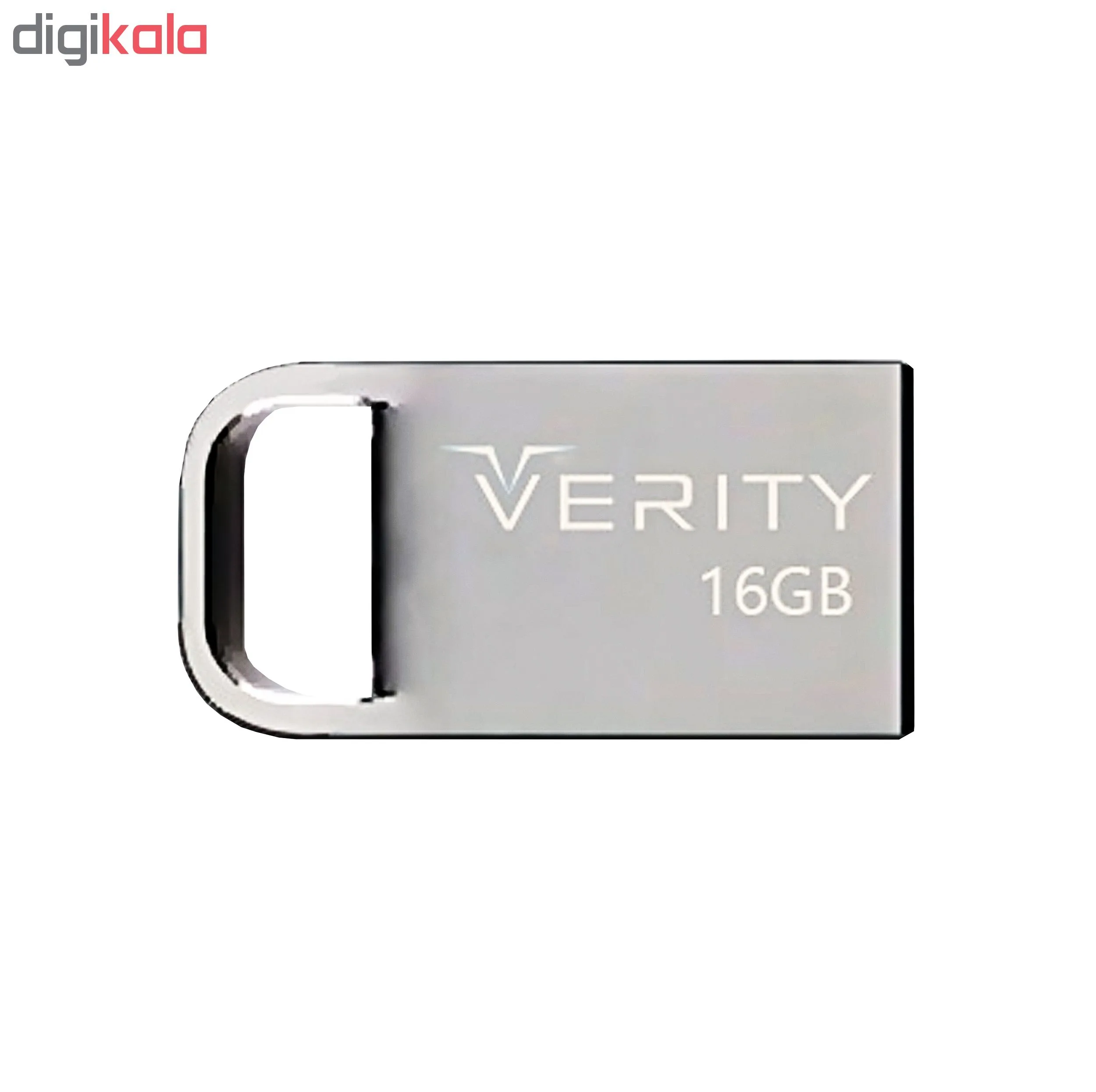 فلش مموری وریتی مدل V813 ظرفیت 16 گیگابایت، رابط USB 2.0 Type-A، بدنه فلزی، طراحی بندانگشتی، سازگار با موبایل، تبلت، کامپیوتر و تلویزیون، سرعت انتقال 20 مگابایت بر ثانیه