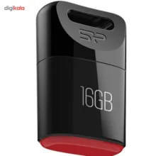 فلش مموری سیلیکون پاور مدل Touch T06 ظرفیت 16 گیگابایت، رابط USB2.0، مقاوم در برابر آب، گردوغبار و شوک، ابعاد کوچک و وزن 3.6 گرم، سازگار با ویندوز، مک و لینوکس