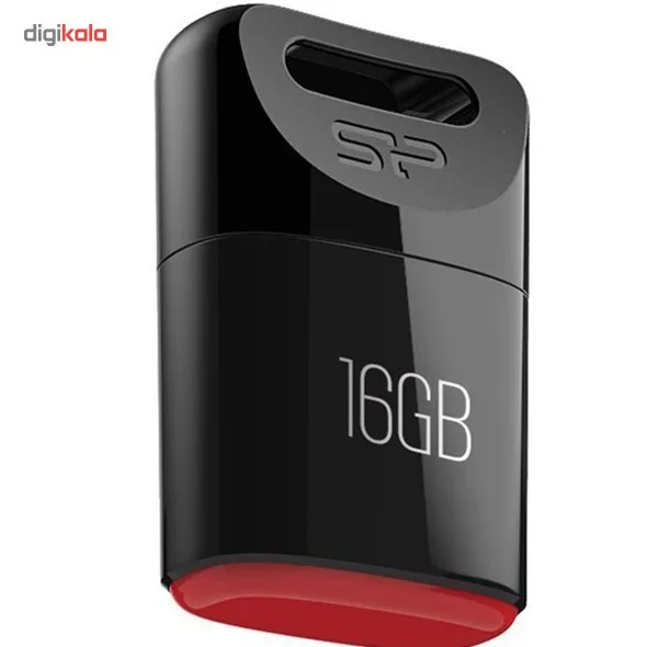 فلش مموری سیلیکون پاور مدل Touch T06 ظرفیت 16 گیگابایت، رابط USB2.0، مقاوم در برابر آب، گردوغبار و شوک، ابعاد کوچک و وزن 3.6 گرم، سازگار با ویندوز، مک و لینوکس