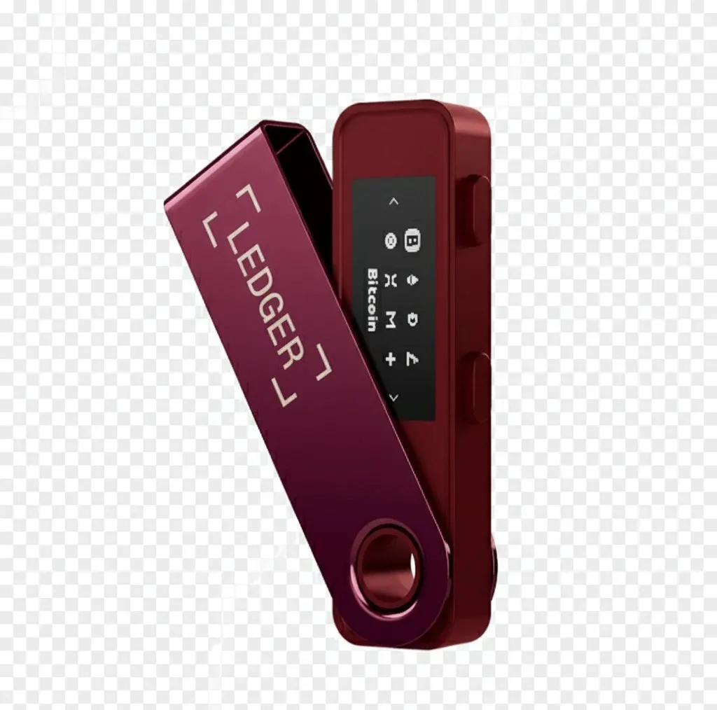 کیف پول سخت افزاری لجر مدل نانو اس پلاس طرح Crimson Magenta