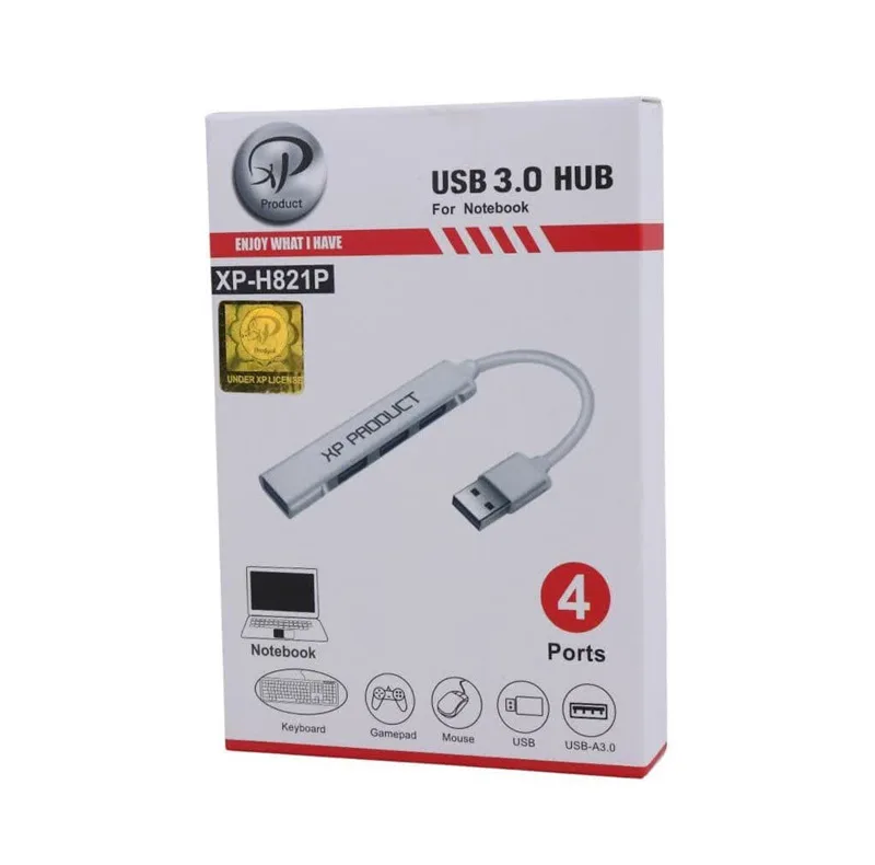 هاب 4 پورت USB 3.0 ایکس پی-پروداکت مدل H821P