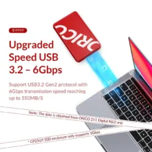 باکس SSD قابل حمل USB3.0 اوریکو مدل CP25U3