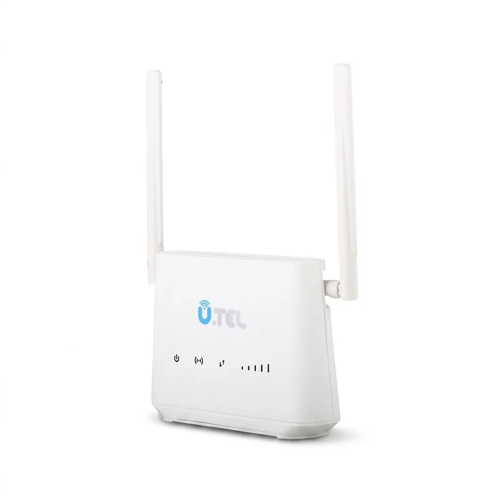 مودم روتر بی‌سیم 4G LTE خانگی یوتل مدل L443 با پشتیبانی اتصال سیم‌کارت، سرعت دانلود تا 150 مگابیت بر ثانیه، آپلود 50 مگابیت بر ثانیه، 4 پورت LAN، آنتن 2x2 MIMO و استاندارد بی‌سیم 802.11b/g/n
