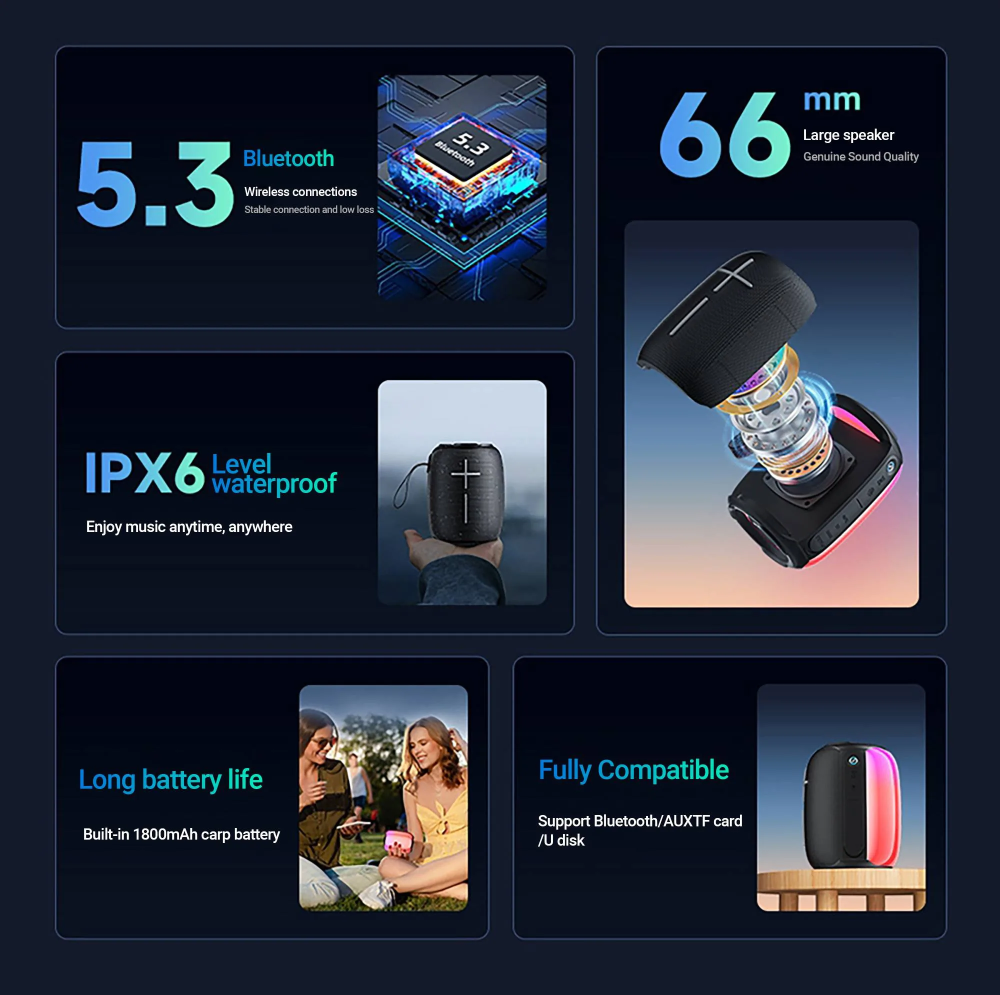 اسپیکر بلوتوثی قابل حمل اوی مدل Y525