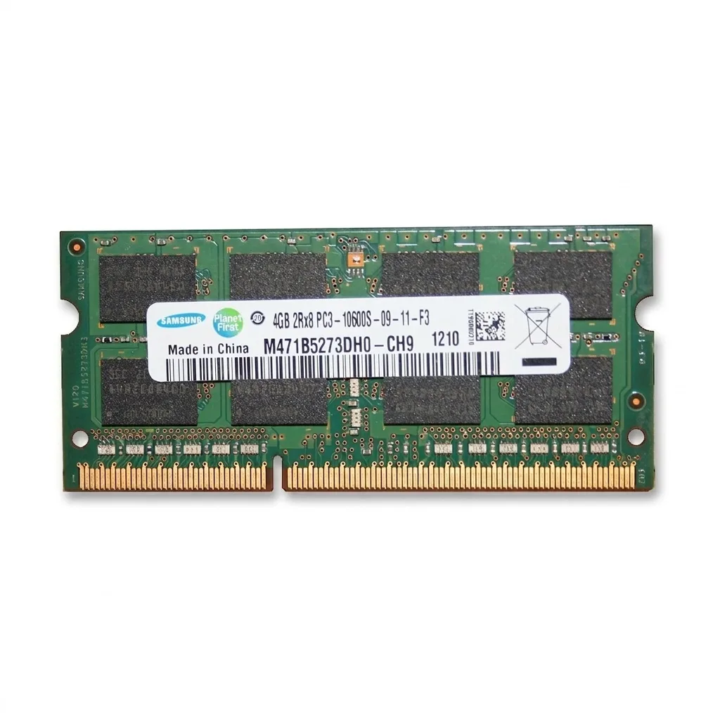 رم لپ‌تاپ سامسونگ DDR3 4 گیگابایت مدل 1333 PC3 10600s تک کاناله با فرکانس 1333 مگاهرتز