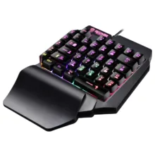 کیبورد گیمینگ شیپادو مدل RGBF6، سوییچ ممبران، Tenkeyless، نورپردازی LED RGB