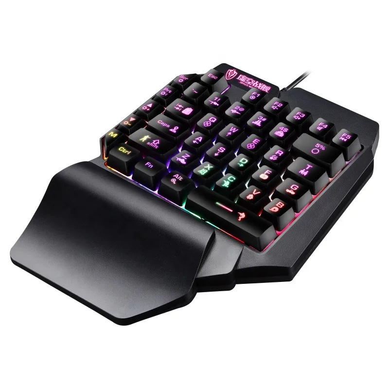 کیبورد گیمینگ شیپادو مدل RGBF6، سوییچ ممبران، Tenkeyless، نورپردازی LED RGB