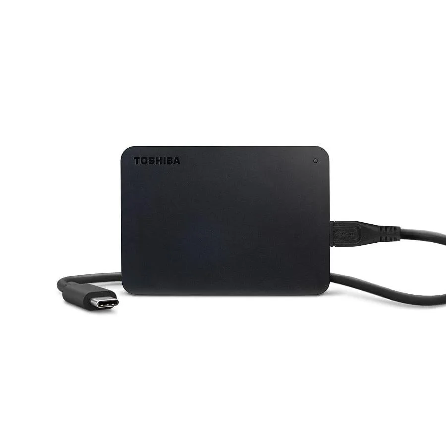 هارد اکسترنال توشیبا مدل Canvio Basics ظرفیت یک ترابایت دارای رابط USB Type-A 3.0