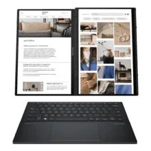 لپ‌تاپ 14 اینچی ایسوس مدل Zenbook DUO UX8406CA-Core Ultra 9 285H-32GB LPDDR5X-2TB SSD-Dual 3K OLED Touch 120Hz-W