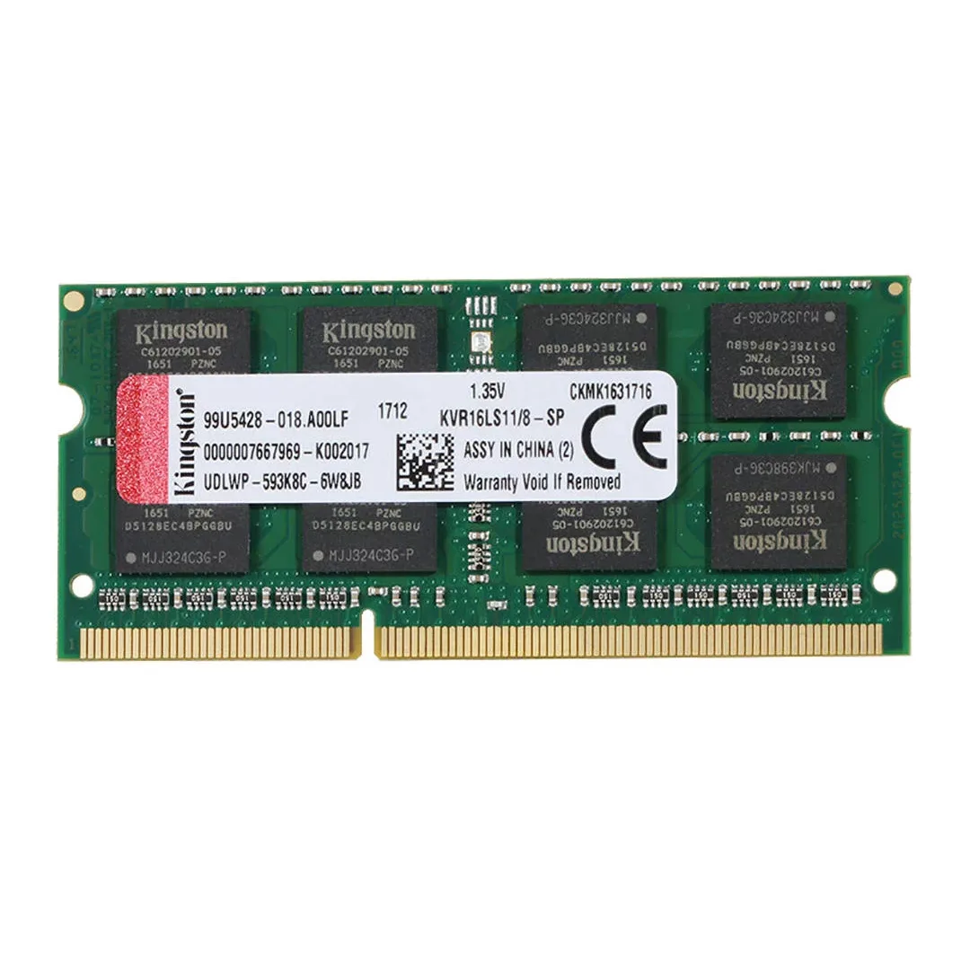 رم لپ تاپ DDR3L تک کاناله 12800 مگاهرتز CL11 كينگستون مدل PC3L ظرفيت 8 گيگابايت