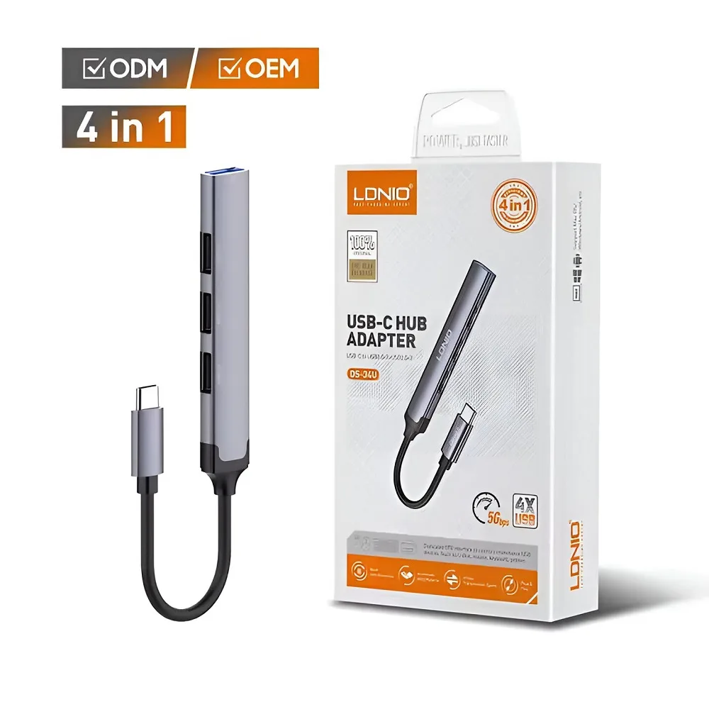 هاب 4 پورت USB-C الدینیو مدل DS-34U