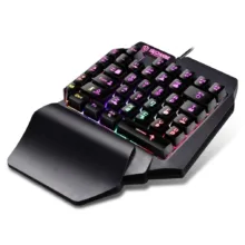 کیبورد گیمینگ شیپادو مدل RGBF6، سوییچ ممبران، Tenkeyless، نورپردازی LED RGB