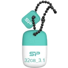 فلش مموری 32 گیگابایت سیلیکون پاور مدل Jewel J07 با رابط USB سه، مقاوم در برابر آب، ضربه، لرزش و گردوغبار، دارای درپوش و زنجیر نگهدارنده