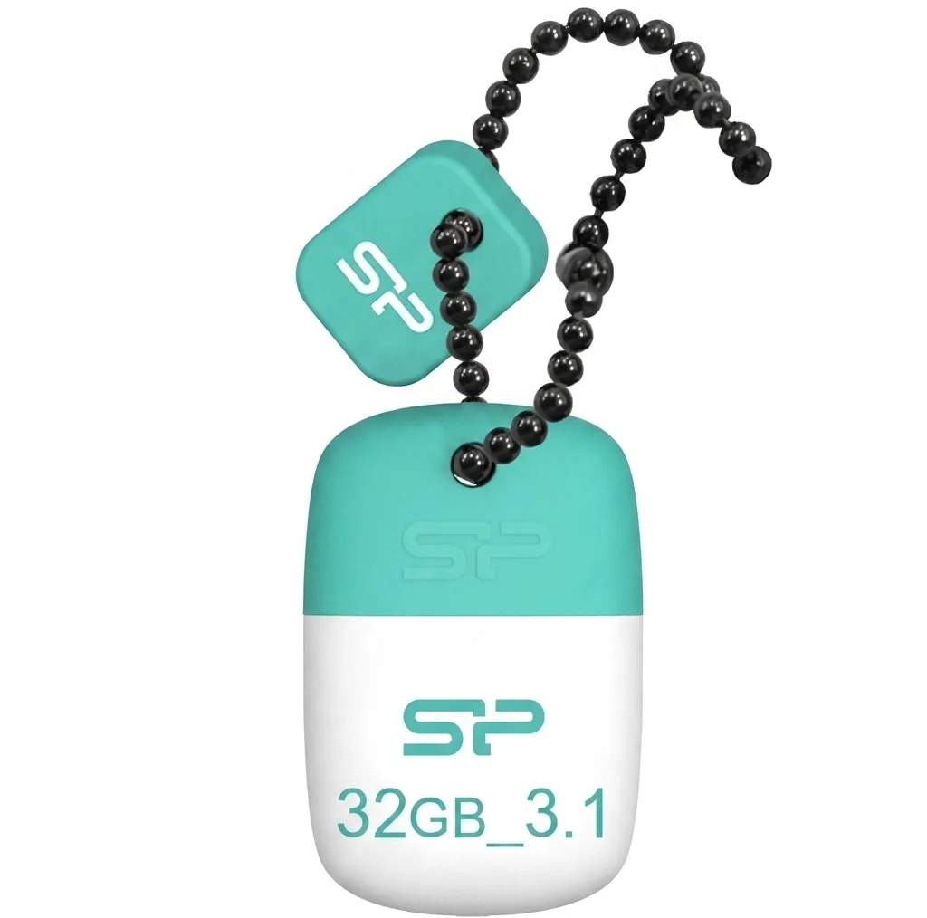 فلش مموری 32 گیگابایت سیلیکون پاور مدل Jewel J07 با رابط USB سه، مقاوم در برابر آب، ضربه، لرزش و گردوغبار، دارای درپوش و زنجیر نگهدارنده
