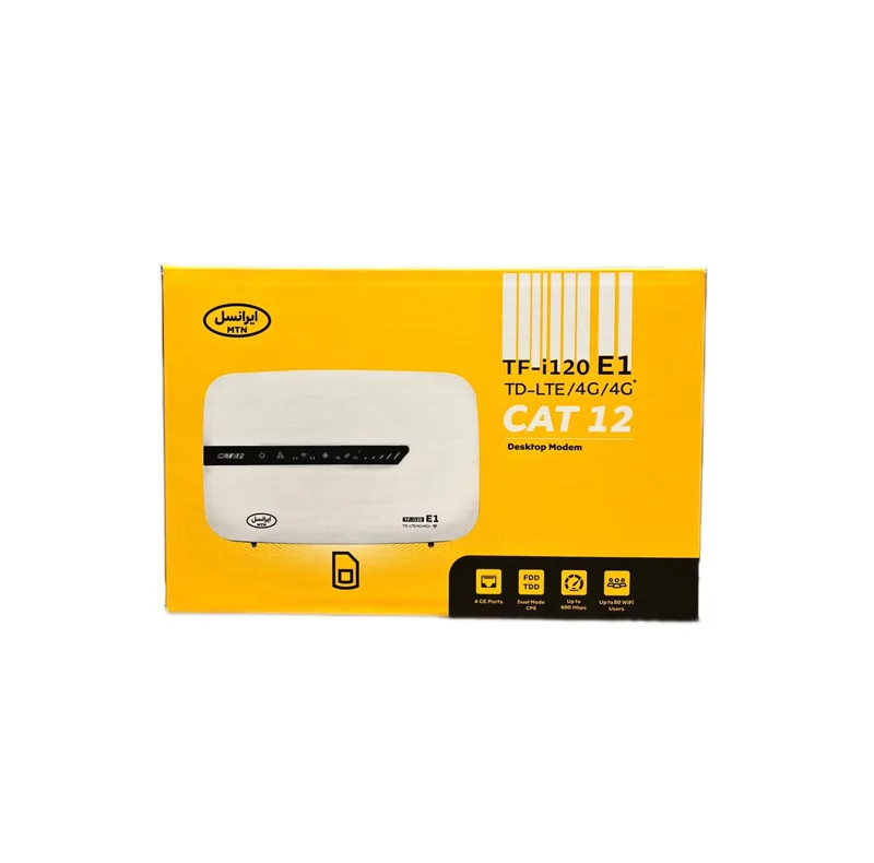 مودم فول اپراتور 4G/TD-LTE ایرانسل مدل TF i120-E1 به همراه 300 گیگ اینترنت یکساله
