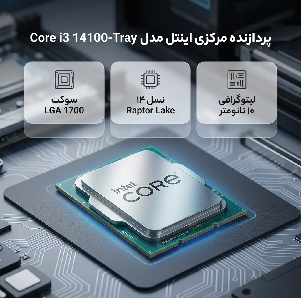 پردازنده مرکزی اینتل مدل Core i3 14100-Tray