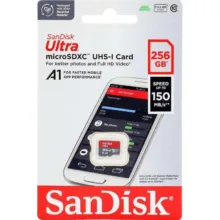 کارت حافظه microSDXC سن دیسک مدل Ultra A1 کلاس 10 استاندارد UHS-I سرعت 150MBps ظرفیت 256 گیگابایت