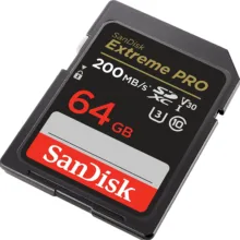 کارت حافظه SDXC سن دیسک مدل Extreme Pro V30 کلاس 10 استاندارد UHS-I U3 سرعت 200mbps ظرفیت 64 گیگابایت