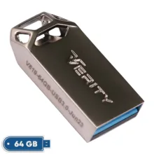 فلش مموری وریتی مدل V-819 ظرفیت 64 گیگابایت با بدنه فلزی، رابط USB 2.0 Type-A، سرعت انتقال 30 مگابایت بر ثانیه و سازگار با گوشی، کامپیوتر، لپ‌تاپ، تلویزیون و تبلت