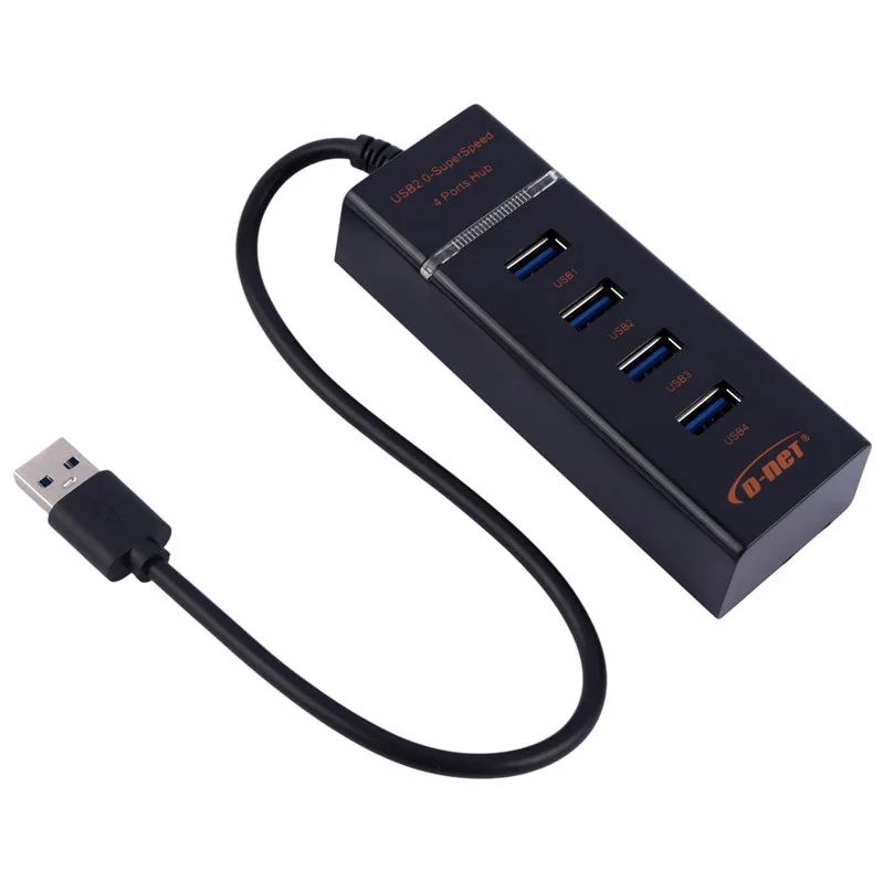 هاب 4 پورت USB 2.0 دی نت مدل DT-423 طول 30 سانتی متر