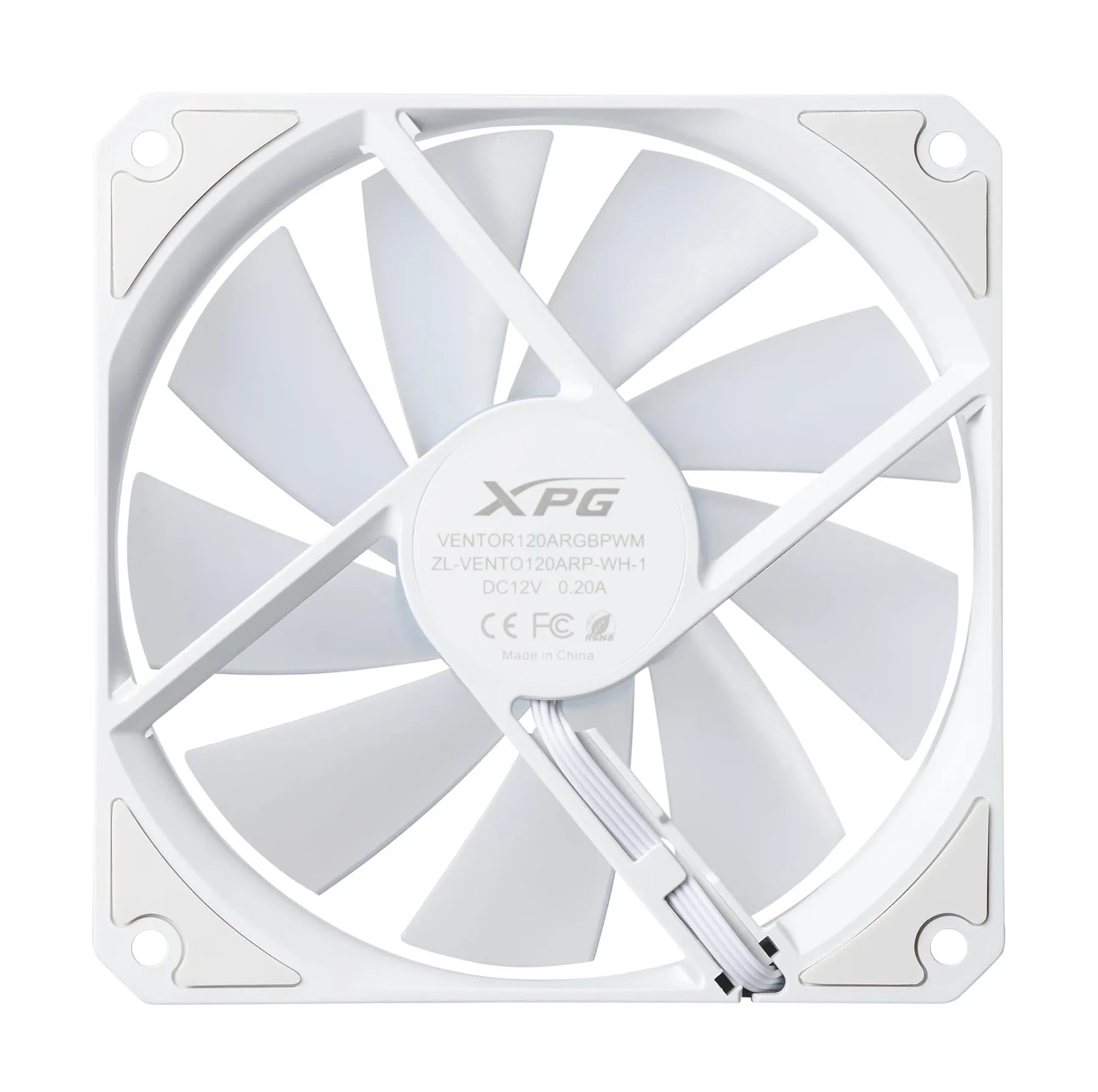 فن کیس ای دیتا ایکس پی جی مدل VENTO R 120 ARGB PWM WHITE بسته سه عددی