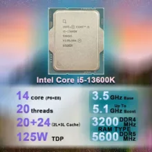 پردازنده مرکزی اینتل مدل Core i5 13600K-Tray