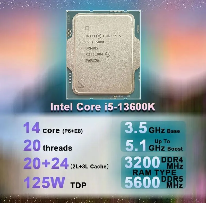 پردازنده مرکزی اینتل مدل Core i5 13600K-Tray
