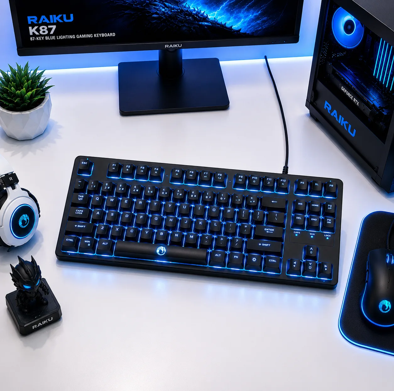 کیبورد گیمینگ لایماید مدل RAIKU-K87