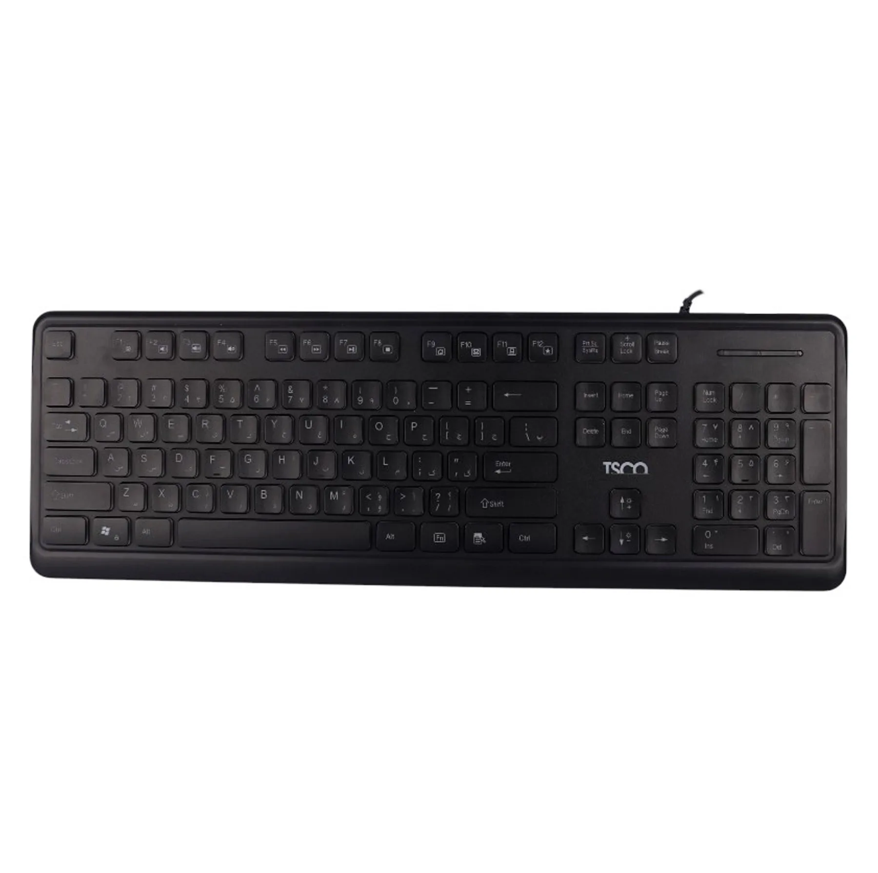 کیبورد تسکو مدل TK 8046،سوییچ ممبران، Full-size، نورپردازی RGB