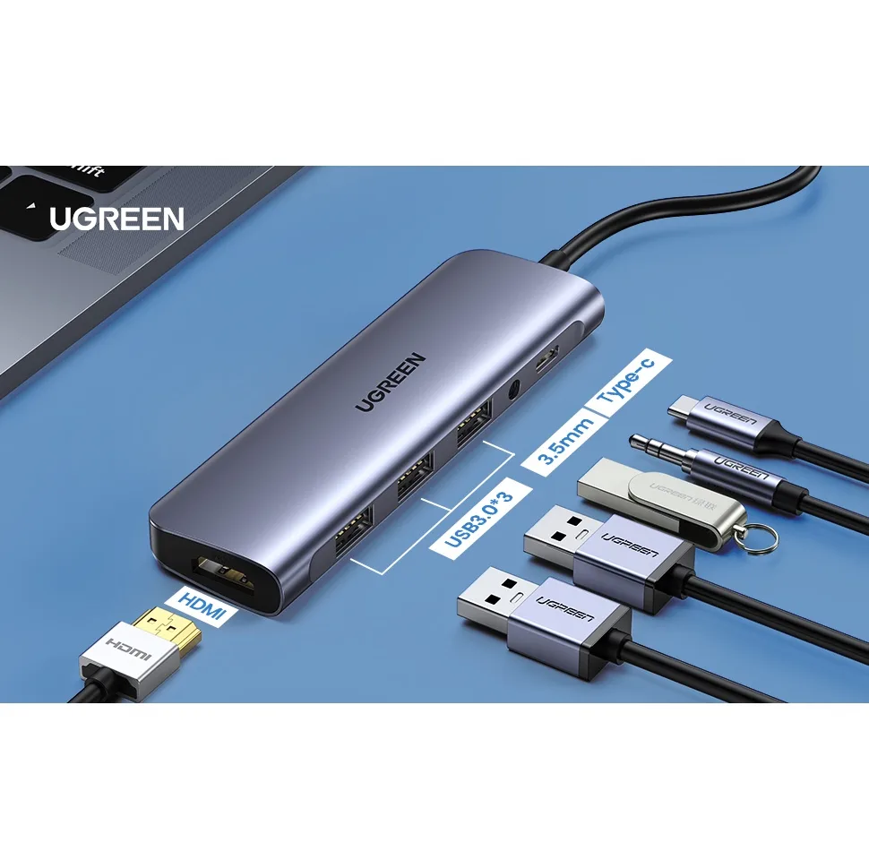 هاب 6 پورت USB-C یوگرین مدل CM136-80132
