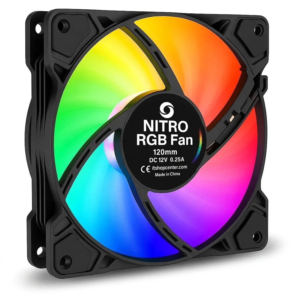 فن کیس نیترو مدل 12*12 RGB
