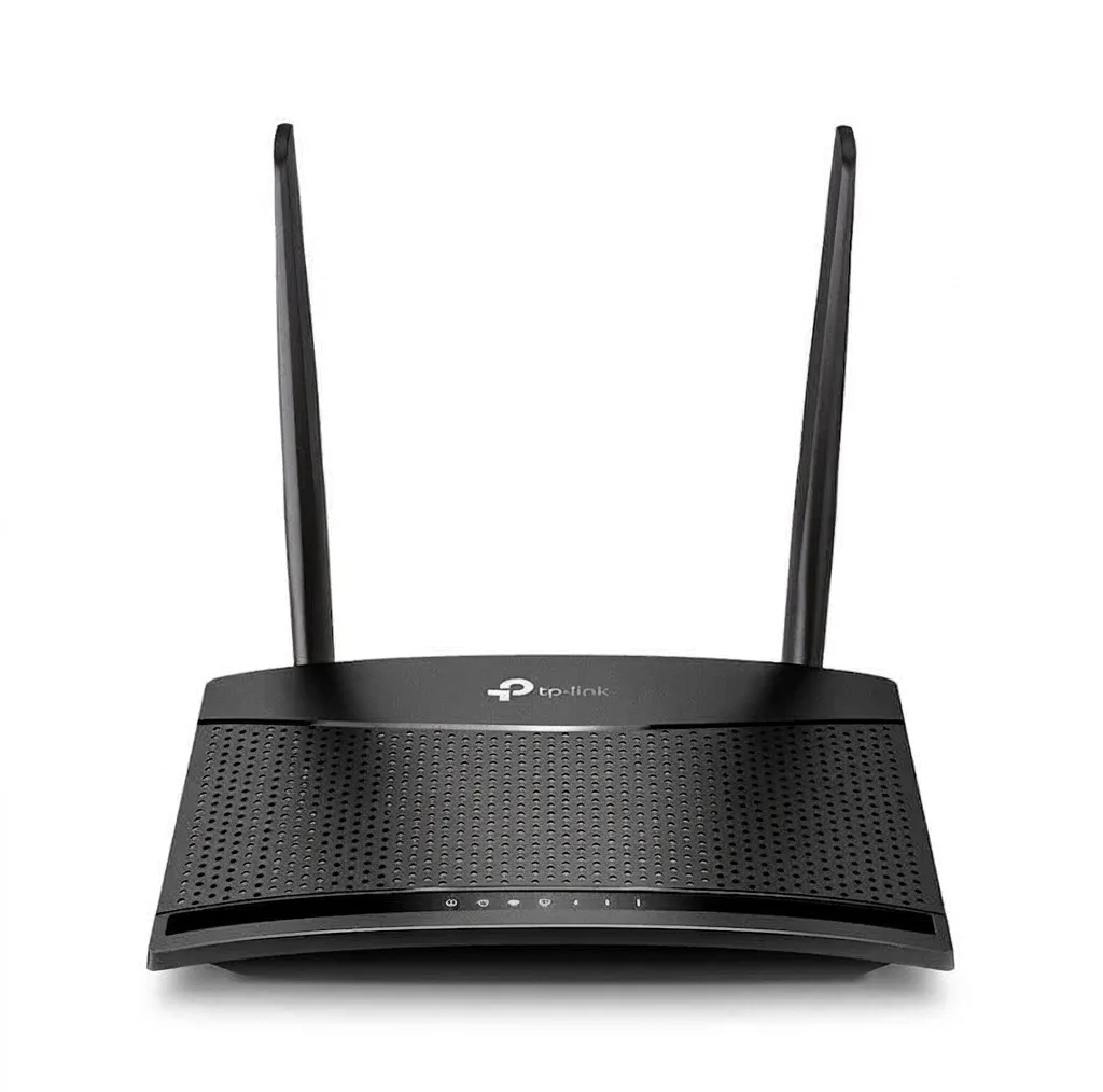 مودم روتر 4G تی پی‌لینک مدل TL-MR100 با پشتیبانی از شبکه 4.5G، قابلیت اتصال سیم کارت، آنتن خارجی، پورت LAN و WAN، مناسب استفاده خانگی و اداری و پشتیبانی همزمان تا 32 کاربر
