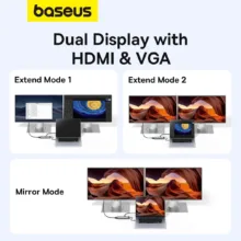 هاب 11 پورت USB-C بیسوس مدل Clarity 4K@60HZ