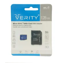 کارت حافظه microSDXC وریتی مدل 4K کلاس 10 استاندارد UHS-I U3 سرعت 80MBps ظرفیت 128 گیگابایت به همراه آداپتور SD