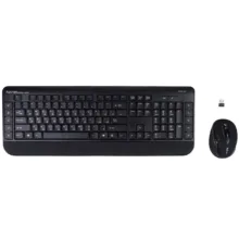 کیبورد و ماوس بی سیم هترون مدل HKCW140، سوییچ ممبران، Full-Size