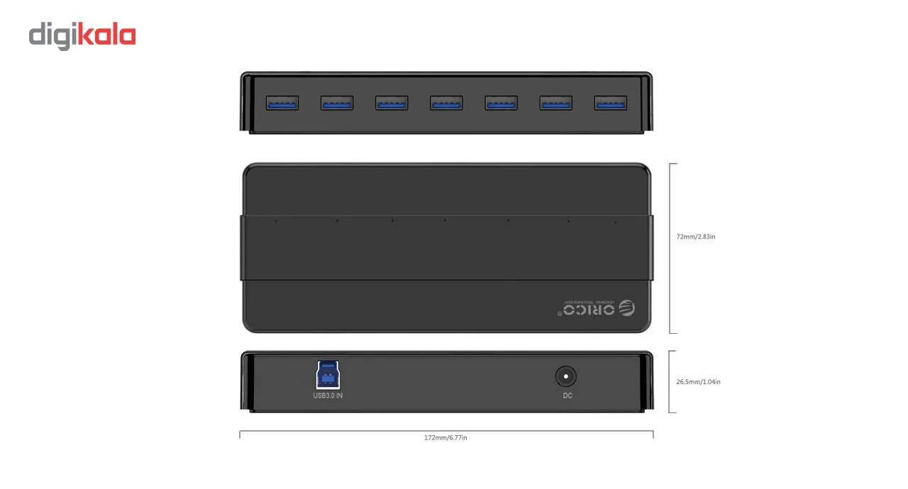 هاب 7 پورت USB 3.0 اوریکو مدل H7928-U3-V1