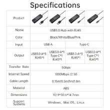 هاب USB3.0 سه پورت اوریکو مدل PWCUR-U3
