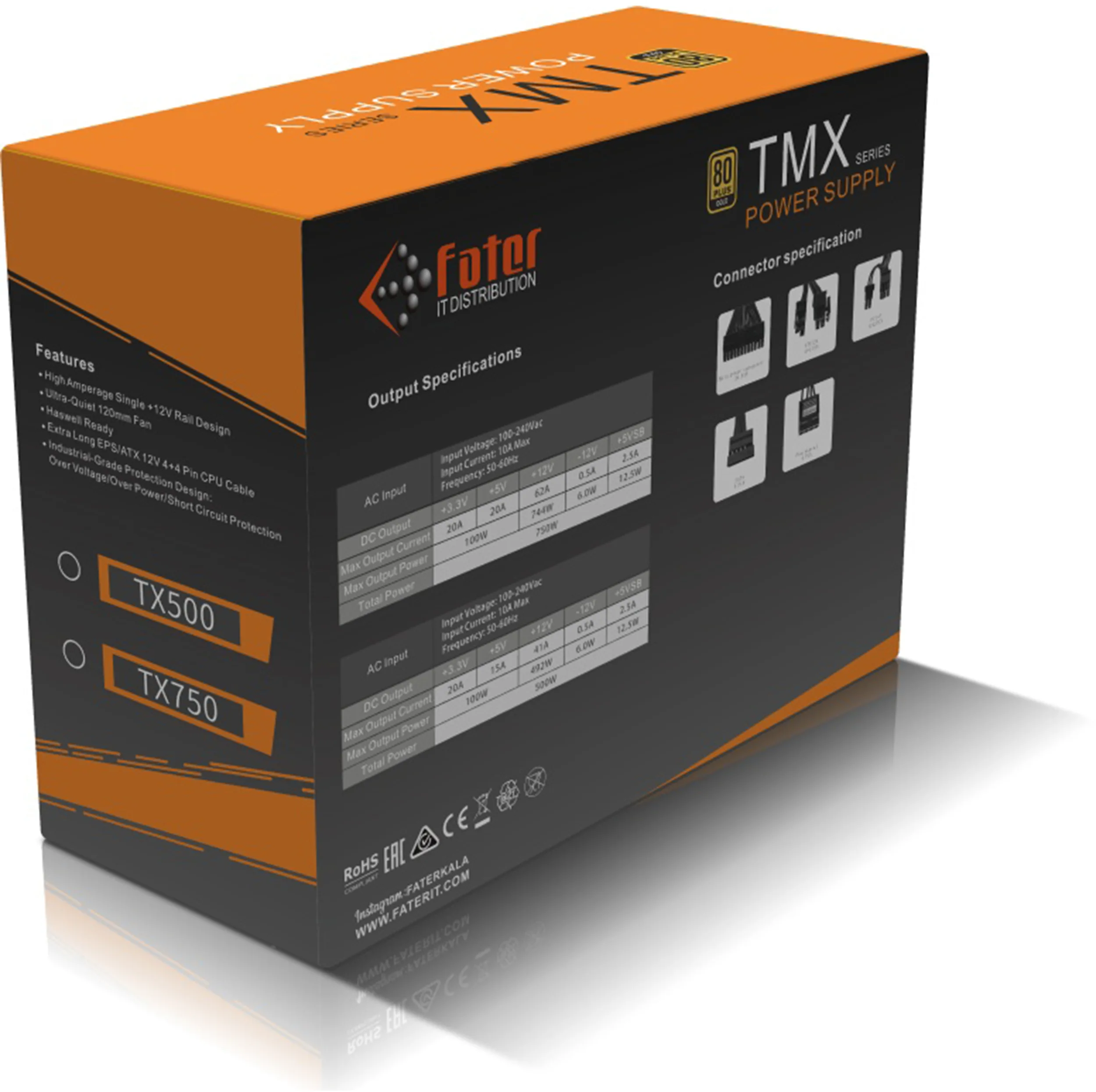 منبع تغذیه کامپیوتر فاطر مدلTX500