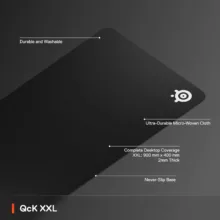 ماوس پد گیمینگ استیل سریز مدل QcK Gaming XXL Cloth سایز 90*40 سانتی‌متر