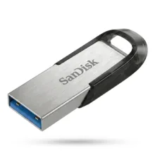 فلش مموری سن دیسک Ultra Flair CZ73 ظرفیت 64 گیگابایت با رابط USB 3.0 و بدنه فلزی مقاوم، سرعت انتقال 150 مگابایت بر ثانیه و سازگار با انواع سیستم‌عامل‌ها و دستگاه‌ها