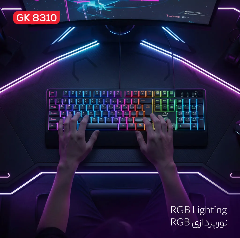 کیبورد گیمینگ شبه مکانیکال تسکو مدل GK 8310 Ares