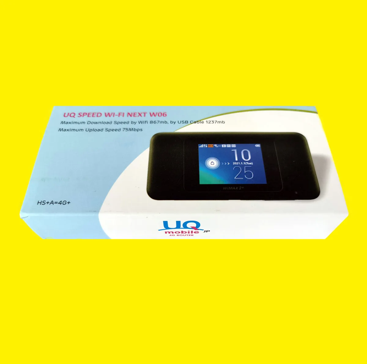 مودم همراه 4G یوکیو مدل Speed Wifi Next W06 با صفحه نمایش 2.4 اینچی تاچ اسکرین، باتری 3000 میلی‌آمپری با شارژدهی 7 ساعت، پشتیبانی همزمان 16 کاربر، اتصال از طریق سیمکارت و کابل Type-C، سازگار با ویندوز و مک او اس