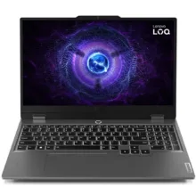 لپ‌تاپ لنوو مدل LOQ 15IRX9 با پردازنده Core i7-13650HX و گرافیک RTX4050 6GB، رم DDR5 16GB با فرکانس 4800MHz، حافظه SSD با ظرفیت 512GB، نمایشگر 15.6 اینچ IPS با وضوح FHD و نرخ به‌روزرسانی 144 هرتز، دارای نور پس‌زمینه کیبورد