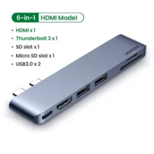 هاب شش پورت Type-C یوگرین مدل CM380-80856