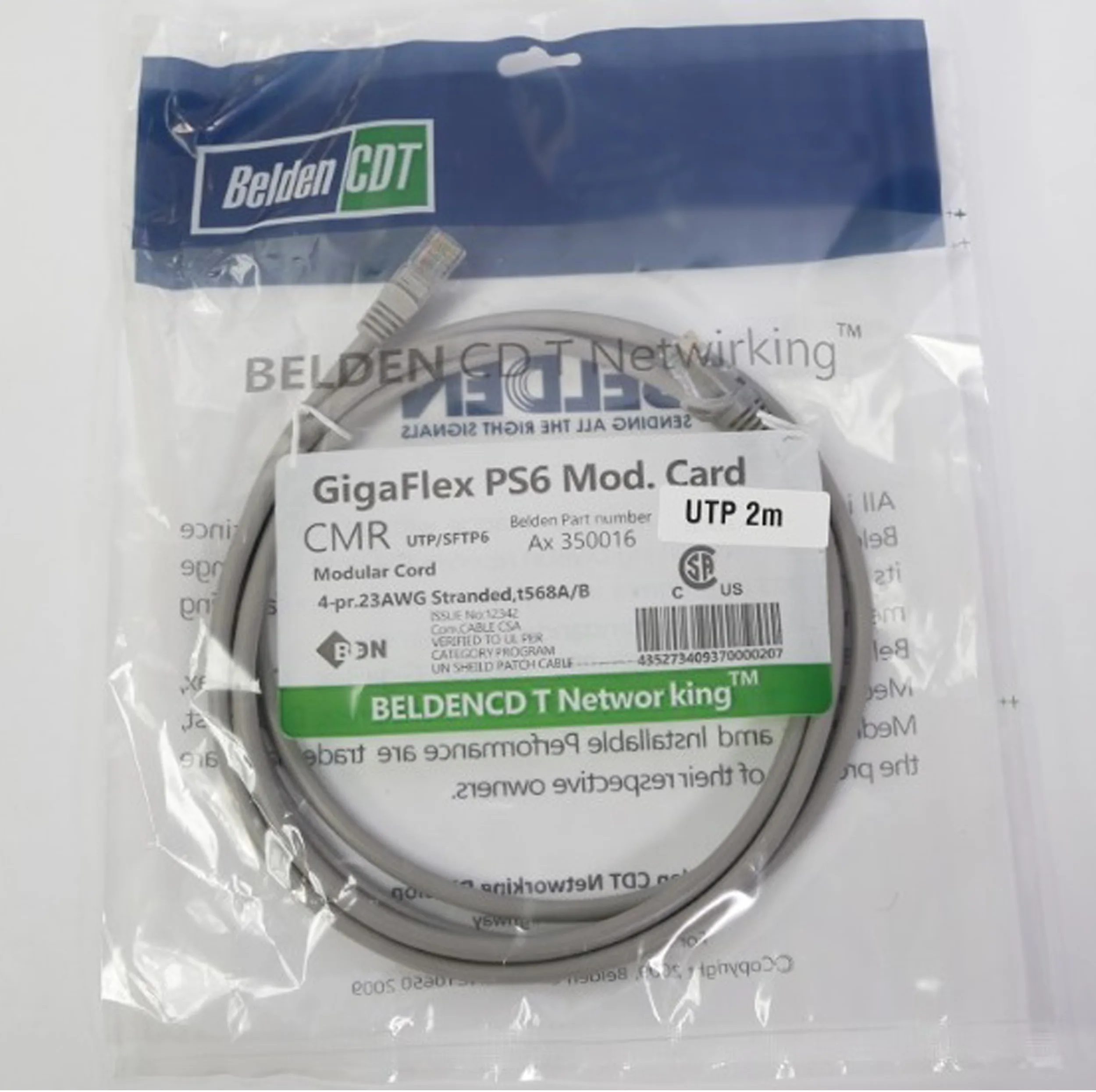پچ کورد Cat6 بلدن مدل GigaFlex